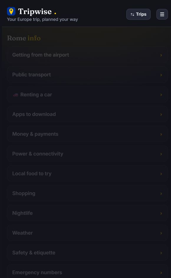 City info guide
